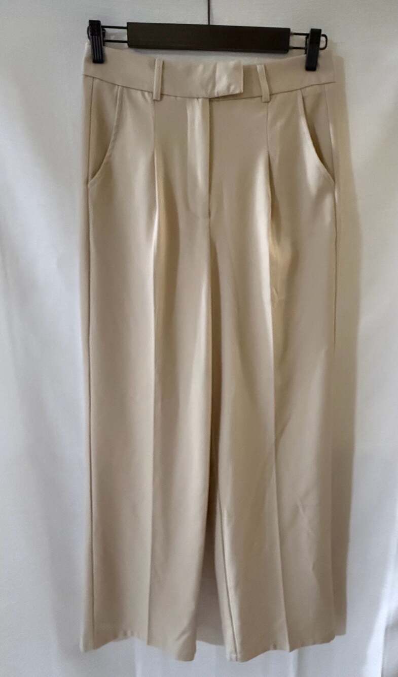 NiMin Beige High-Waisted Trousers Size S